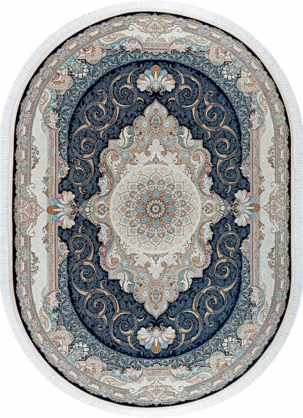 Ковер Farsi/MASHAD 1500 G144 Dark blue овал