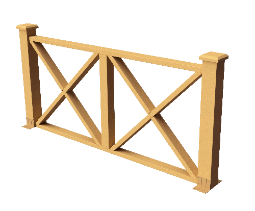 Декоративное ограждение из ДПК GRINDERDECO Тауэр песчаник