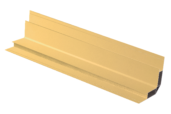 Внутренний угловой элемент, алюминиевый, бежевого цвета.