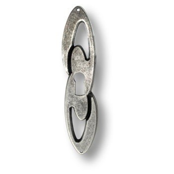 Ключевина 15.698.10.16, материал Замак, отделка Серебро, 25*114 мм