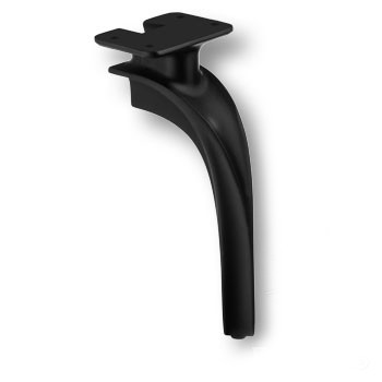 Опора мебельная 2390 CRUZ Leg 210 мм Matt Black, материал Замак, цвет Чёрный, отделка Черный