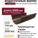 Водосточный желоб 3 метра, Grand Line, коричневый (RR 32)