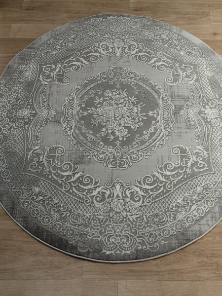 Ковер Armina 3762A grey круг