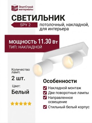 Светильник потолочный SPY 2 11.30 W