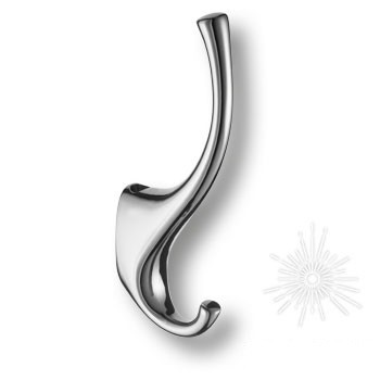 Крючок 2080 0020 PN, материал Замак, отделка Никель, 57*20*141 мм