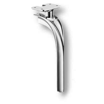 Опора мебельная 2390 CRUZ Leg 270 мм Chrome, материал Замак, отделка Хром