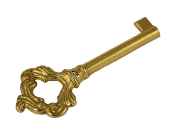 Ключ 39.540.06 Cristallo, материал Латунь, отделка Латунь Хрусталь