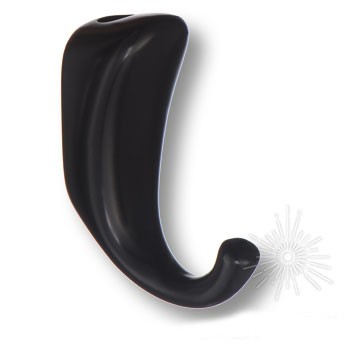 Крючок 2085 0024 AL6, материал Замак, цвет Чёрный, отделка Черный, 48*24*64 мм