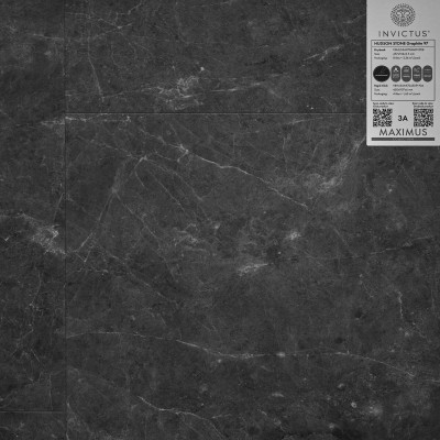 Кварцвиниловая плитка Invictus коллекция Maximus Click Tile 97 Hudson Stone Graphite