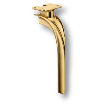 Опора мебельная 2390 CRUZ Leg 270 мм Gold, материал Замак, отделка Золото