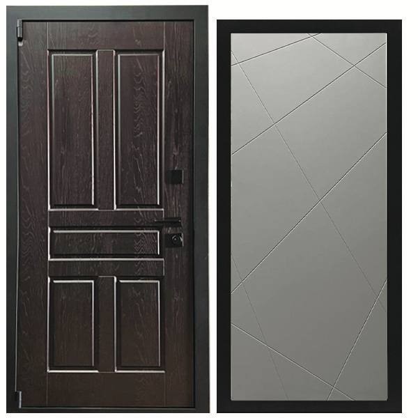 Дверь входная «Босфор», внутренняя панель Лучи ( лайт грей софт)