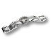 Ручка скоба 15.166.96. SWA.07, материал Замак, отделка Кристаллы Swarovski Хром, 28*20*138 мм