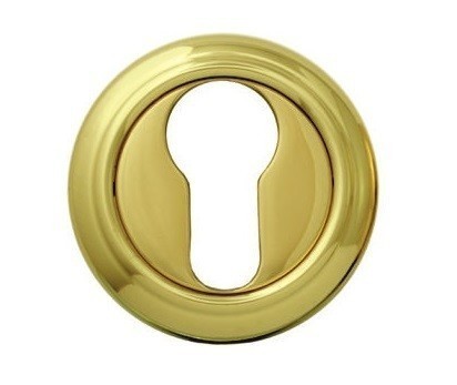 Дополнительные розетки для замка с английским ключом CYL 50V PB, материал Латунь, отделка Латунь, d=50 мм