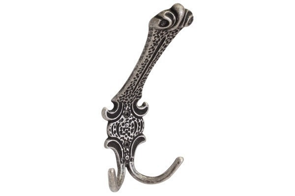 Крючок 11.405.A17, материал Замак, отделка Серебро, 82x180x95 мм