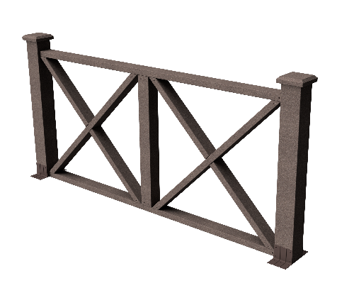 Декоративное ограждение из ДПК GRINDERDECO Тауэр в цвете венге