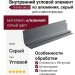 Внутренний угловой элемент из алюминия, серый.