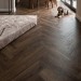 Кварцвиниловая плитка Invictus коллекция Maximus Click Herringbone 42 Highland Oak Chocolate