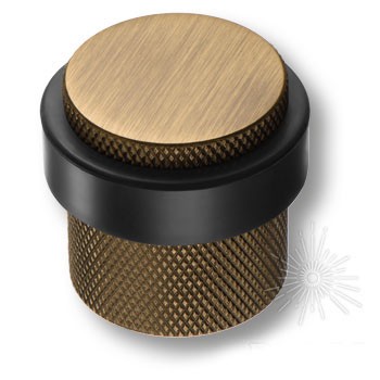 Дверной ограничитель напольный DS1017 0038 ABM-P6, материал Замак, отделка Бронза, 36*d=32/39 мм