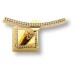 Крючок VISTA D′ORO 3506-2-75-030, материал Латунь, отделка Золото Кристаллы Swarovski, 86*54*120 мм