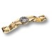 Ручка скоба 15.166.96.SWA.19, материал Замак, отделка Золото Кристаллы Swarovski, 28*20*138 мм