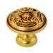 Ручка кнопка 120.35 OLD GOLD, материал Латунь, отделка Французское золото, d=35 мм
