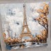 Картина из металла. Эйфелева башня. Размер 100х100 см