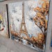 Картина из металла. Эйфелева башня. Размер 100х100 см