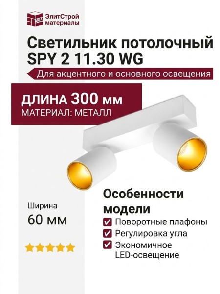 Светильник потолочный SPY 2 11.30 WG