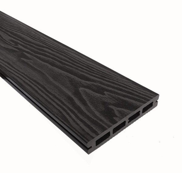 Террасная доска ДПК Terrapol Смарт 3D (пустотелая с пазом) Черное дерево