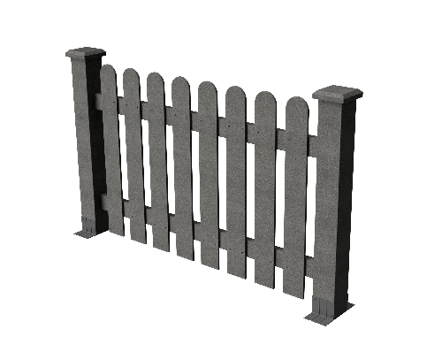 Декоративное ограждение из ДПК GRINDERDECO, цвет: серый базальт.