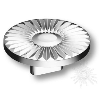Ручка кнопка CEBI 4193 016MP02, материал Замак, отделка Хром, 26*d=60 мм