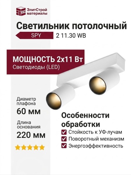 Светильник потолочный SPY 2 11.30 WB