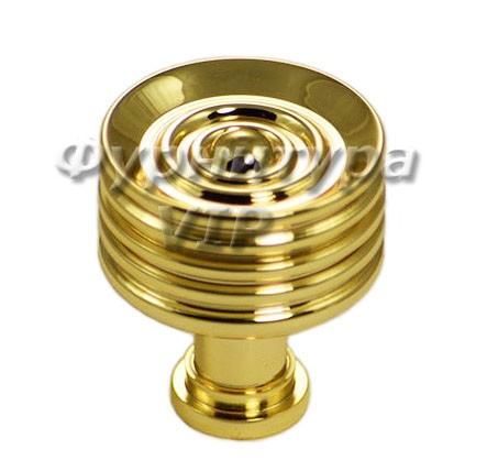 Ручка кнопка BERRA-09 30 мм латунь, материал Замак, отделка Золото, 33*d=30 мм