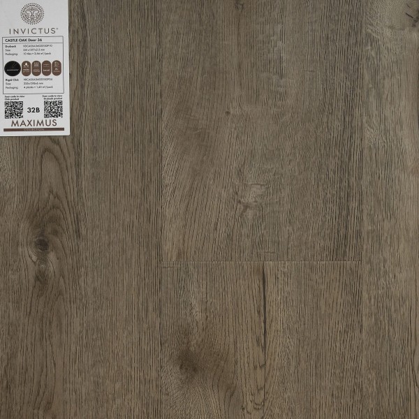 Кварцвиниловая плитка Invictus коллекция Maximus Click XL Plank 36 Castle Oak Deer