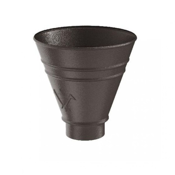 Водосборная воронка круглая Aquasystem RR 32, Тёмно-коричневый матовый 125/90