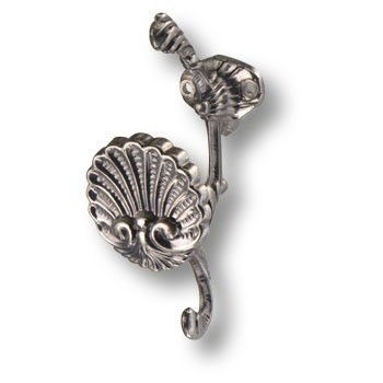 Крючок 4210.0119.094, материал Замак, отделка Серебро, 119*30*67 мм