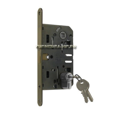 Замок Mediana POLARIS AGB (магнитный) для двери закрывающейся на английский ключ B04103.50.12, материал Сталь, отделка Бронза