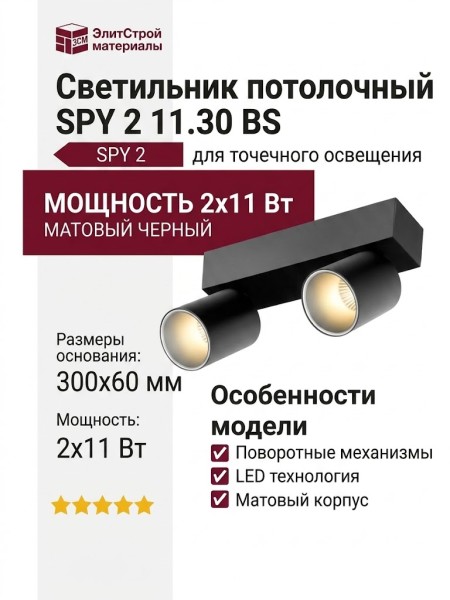 Светильник потолочный SPY 2 11.30 BS