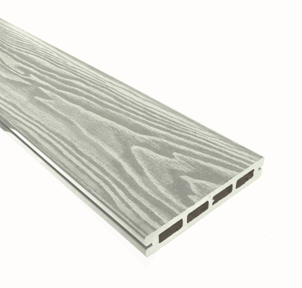 Террасная доска ДПК Terrapol Смарт 3D (пустотелая с пазом) Дуб беленый