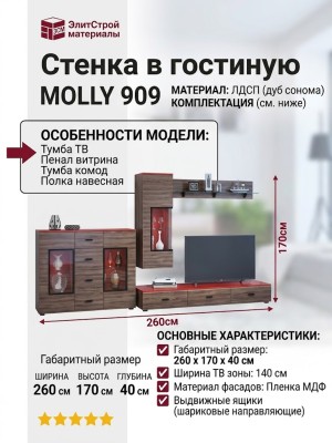 Стенка в гостиную MOLLY 909