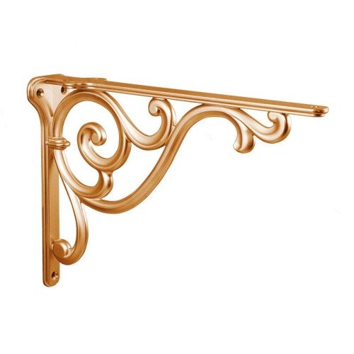 Менсолодержатель для деревянных полок WRM.800.200.00R8, материал Металл, отделка Золото, 200*140 мм