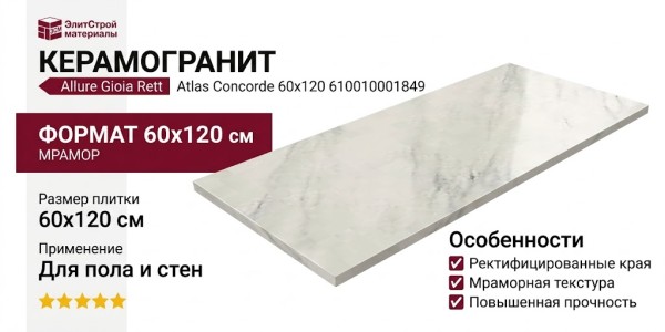 Atlas Concorde Allure Gioia Rett 60x120 610010001849