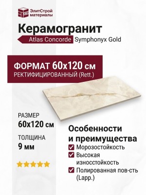 Atlas Concorde Symphonyx Gold Rett Lapp 60x120 610015000641