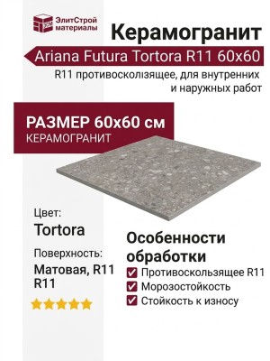 Ariana Futura Tortora R11 60x60 7013702