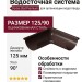 Внешний угол желоба 90˚, Docke Stal Premium, цвет Шоколадный.