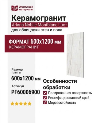 Ariana Nobile Montblanc Lux+ 60x120 PF60006900
