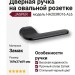 Дверная ручка на овальной розетке JASPER HA203RO16 AL6, материал Замак, отделка Черный, 169*37*69 мм