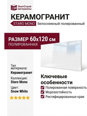 Staro Mono Snow White Polished 60x120 С0005381