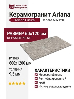 Ariana Futura Cenere 60x120 0002949