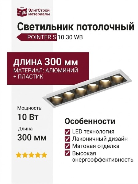 Светильник потолочный POINTER S 10.30 WB